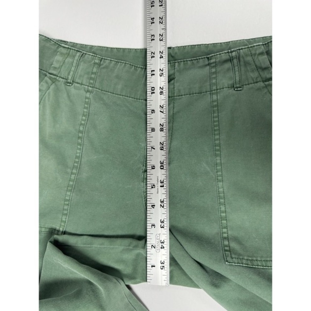 Sundance Cargo Pants Womens 8 Green Cotton Stretch Utility‎ Drawstring Hem - Picture 12 of 16